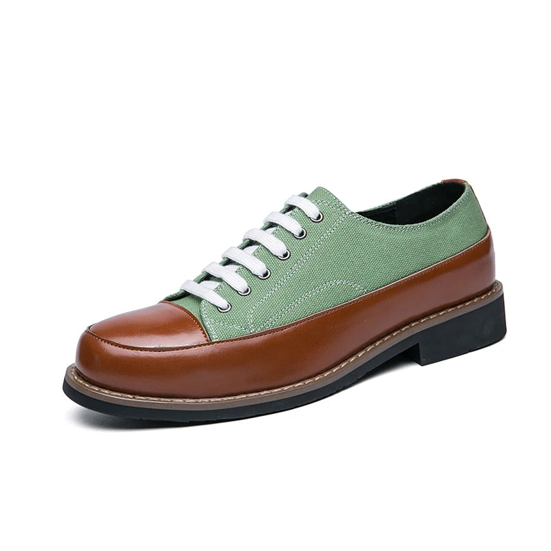Men's Casual Lace-Up Platform Oxford Loafers