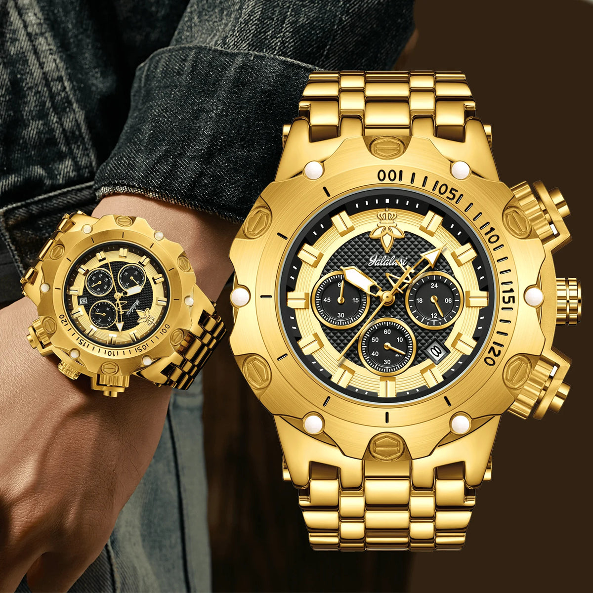Men's Luxury Mechanical Dial Quartz Bracelet Watch