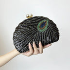Women's Luxury Beaded Embroidery Evening Clutch Bag