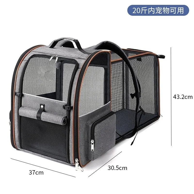 Expandable Pet Carrier Backpack for Small Cats Dogs