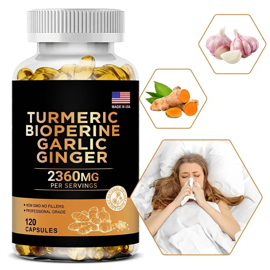Turmeric and Garlic Joint Support Dietary Supplement Capsules