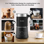 Automatic Electric 5-in-1 Milk Frother and Hot Chocolate Maker