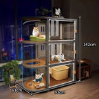 Panoramic Multi-Level Cat Cabinet House Enclosure for Cats
