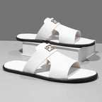 Men's Summer Metal Buckle Slip-On Flat Slippers