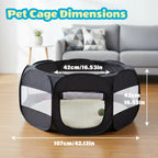 Foldable Portable Small Animal Playpen Enclosure for Cats Dogs