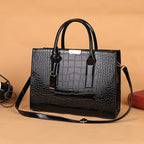 Women's Solid Color PU Leather Shoulder Tote Bag