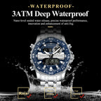 Men's Analog-Digital Quartz Watch with Week Date