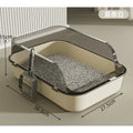 Semi Enclosed Anti Tracking Cat Litter Box for Cats
