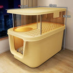 Double Layer Enclosed Cat Litter Box for Cats