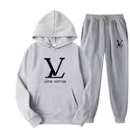 Men's Hooded Sweatshirt and Pants 2-Piece Set