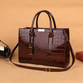 Women's Solid Color PU Leather Shoulder Tote Bag