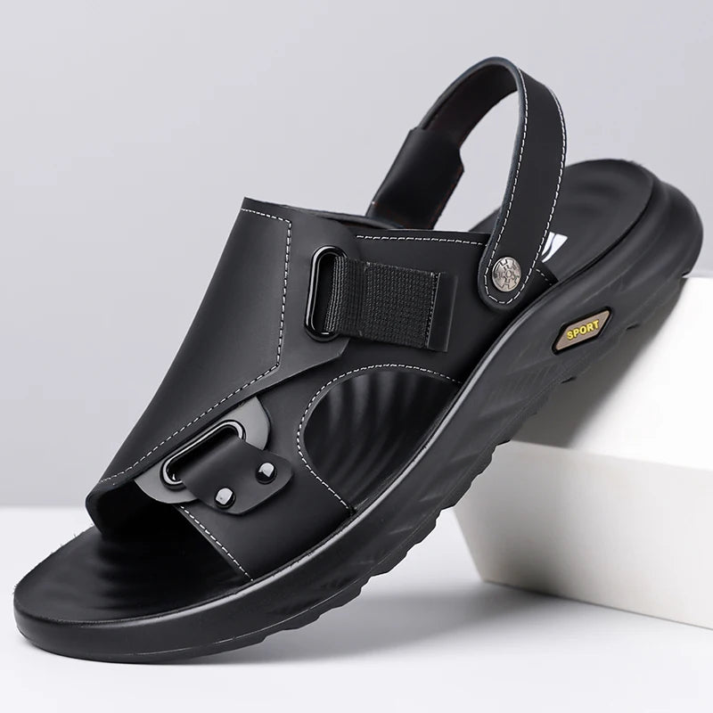 Men's Luxury Genuine Leather 2-in-1 Driving Sandals