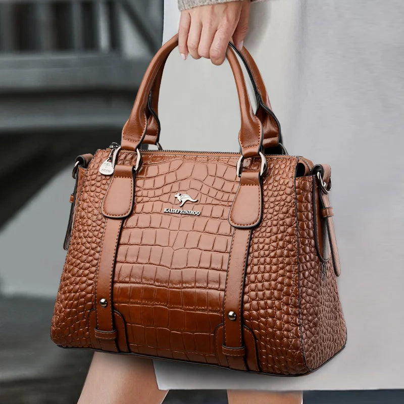 Women's Solid Color Soft PU Leather Shoulder Crossbody Bag