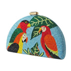 Women's Luxury Crystal Parrot Evening Clutch Bag