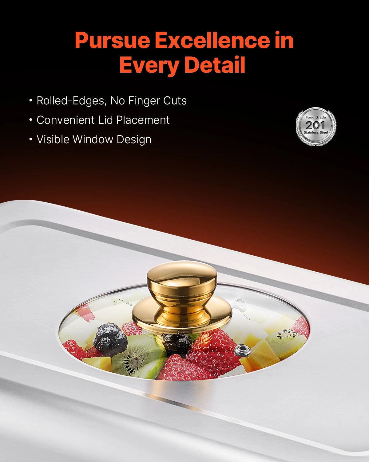 Stainless Steel Chafing Dish Buffet Set with Half Size Pans