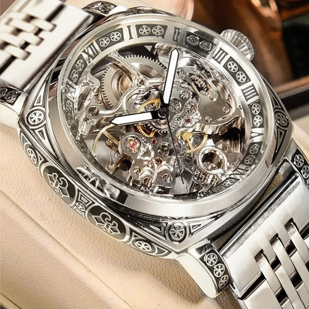 Men's Automatic Tourbillon Hollow Mechanical Watch