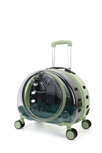 Portable Breathable Rolling Pet Carrier Suitcase for Cats Dogs