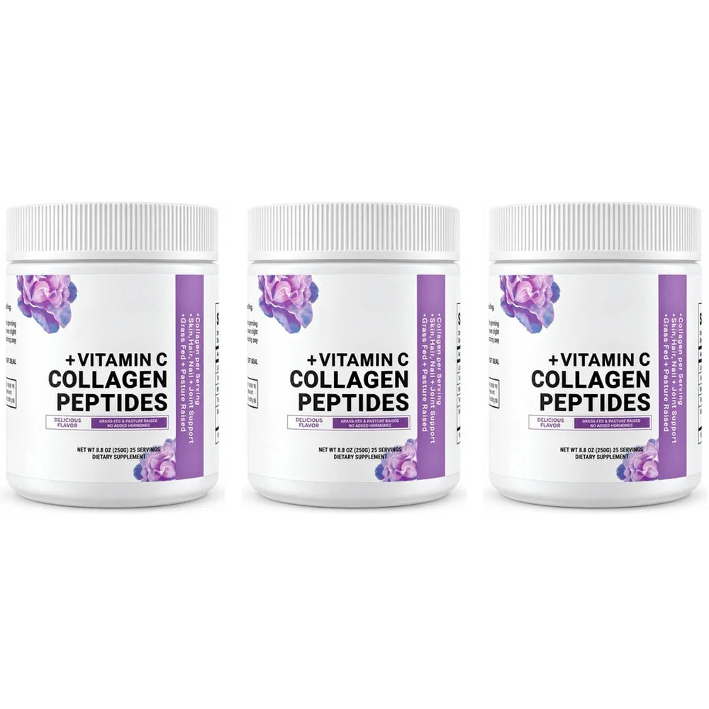 Collagen Peptides Powder Hyaluronic Acid Vitamin C Berry Flavor