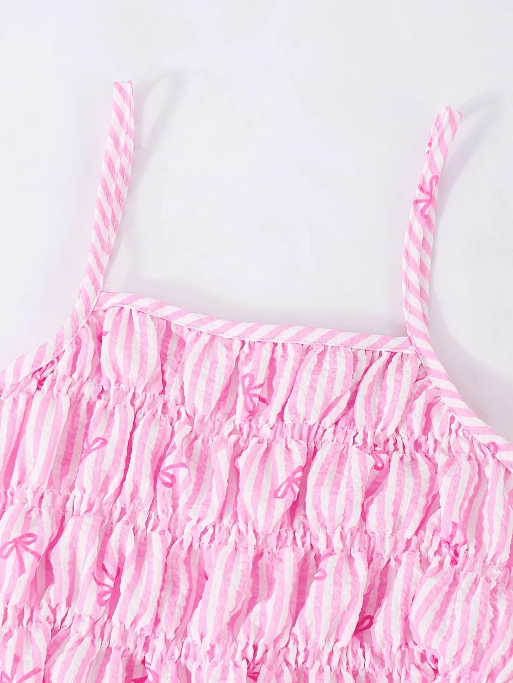 Girls' Striped Bowknot Halter Top and Pants 2-Piece Set