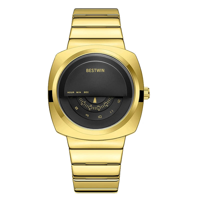 Men's Luxury Creative Stainless Steel Quartz Wristwatch