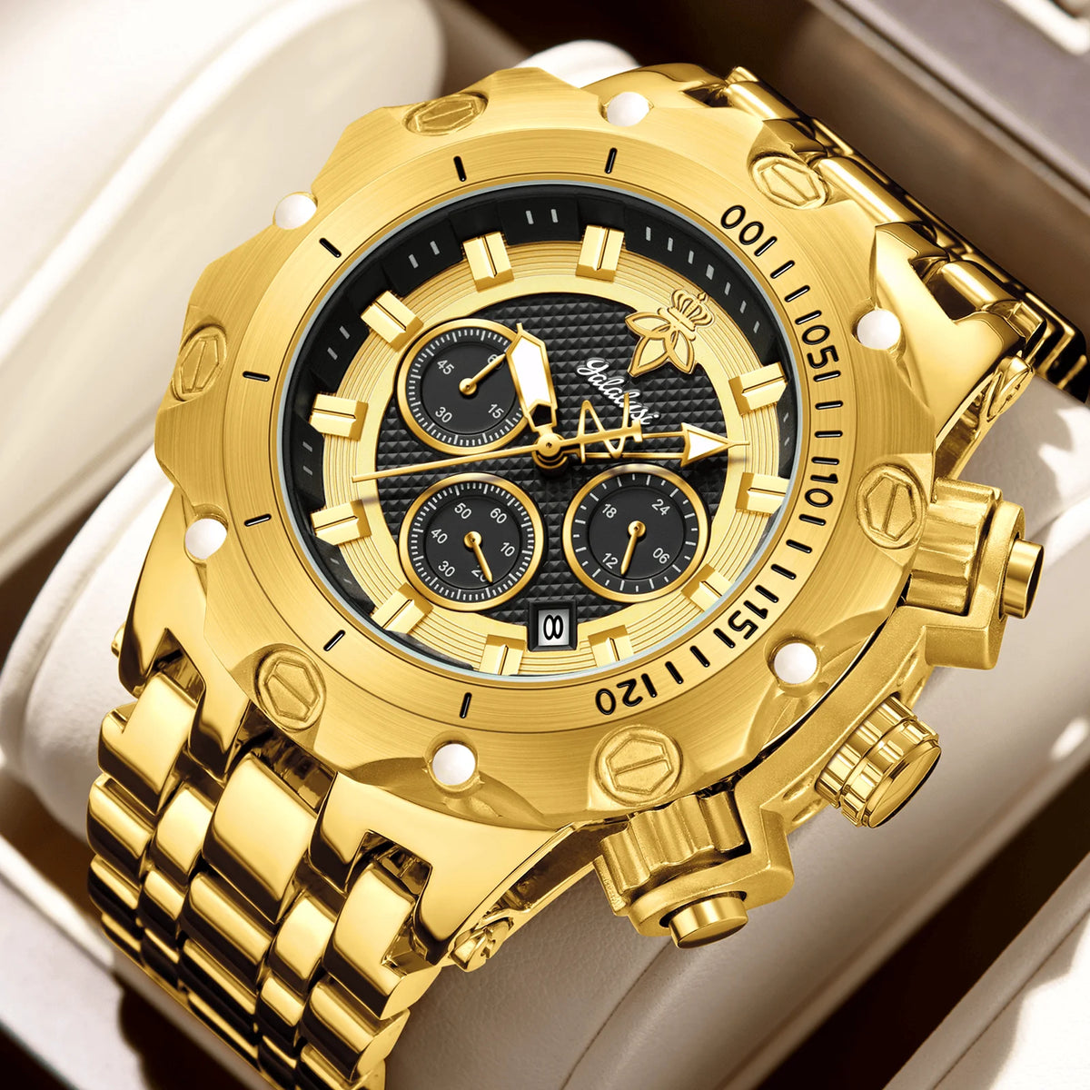 Men's Luxury Mechanical Dial Quartz Bracelet Watch