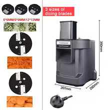 Commercial Electric 3-in-1 Vegetable Chopper and Food Processor