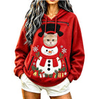 Unisex Christmas Pattern Pet Carrier Pouch Hoodie