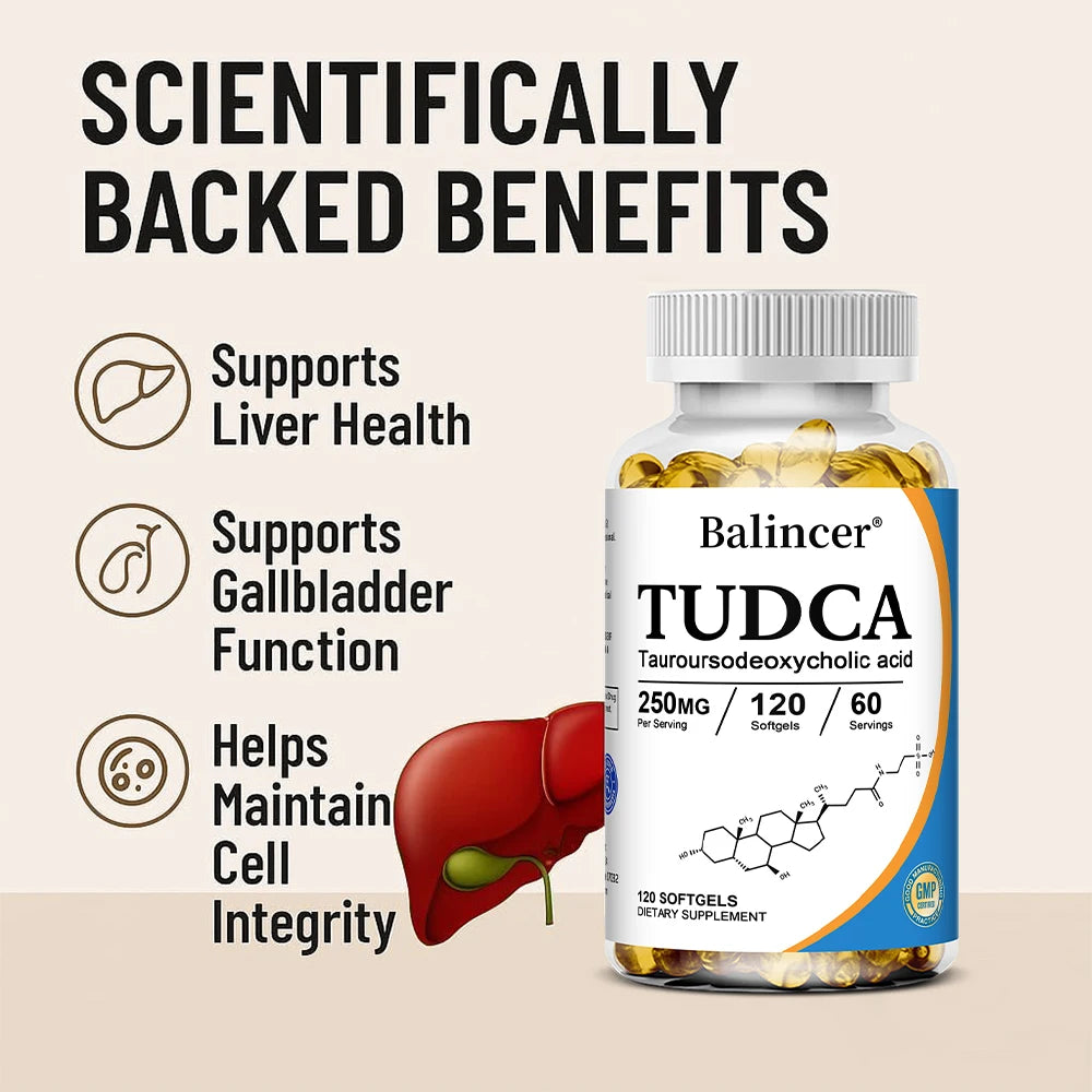TUDCA 250mg Liver and Gallbladder Support Dietary Supplement Capsules