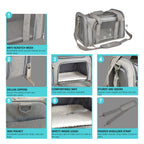 Breathable Mesh Travel Pet Carrier Shoulder Bag for Cats Dogs