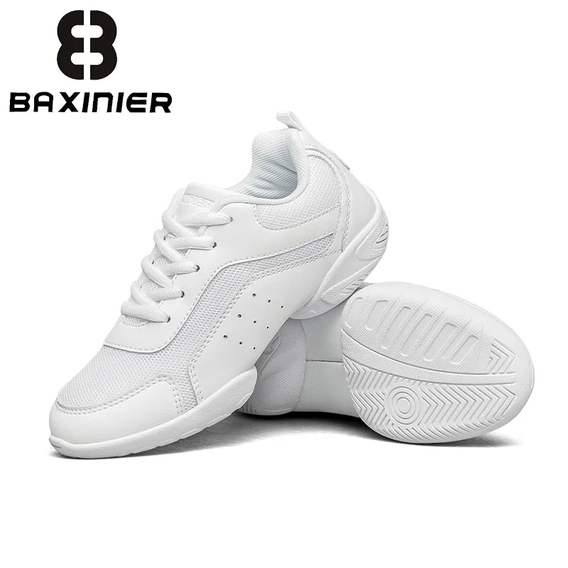Kids' White Split Sole Cheer Dance Sneakers