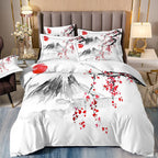 Japanese Ukiyo-e Wave Print Duvet Cover Set