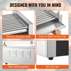 Electric Commercial Hot Dog Roller and Sausage Grill Machine 110V