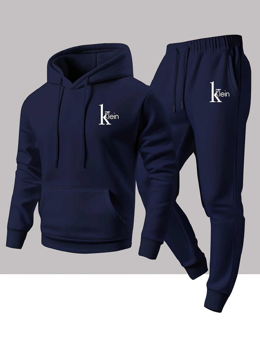 Men's Two-Piece Hooded Sweatshirt and Pants Set