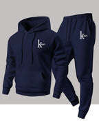 Men's Two-Piece Hooded Sweatshirt and Pants Set