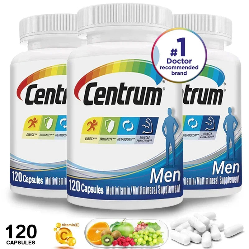 Men Multivitamin and Minerals Energy Metabolism Dietary Supplement Capsules