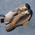Men's Genuine Cow Leather Anti-Slip Beach Flip Flops