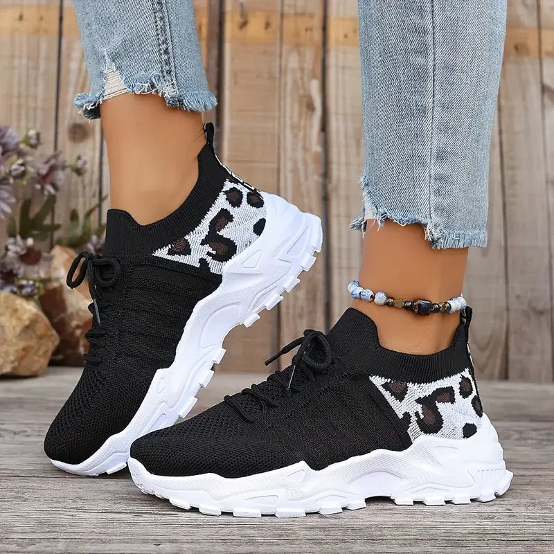 Women's Leopard Print Slip-On Canvas Sneakers