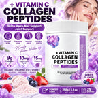 Collagen Peptides Powder Hyaluronic Acid Vitamin C Berry Flavor