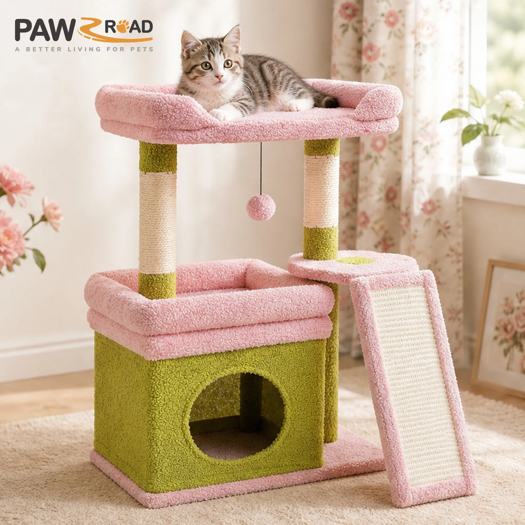 Small Cat Tree Tower Condo Scratching Post for Cats