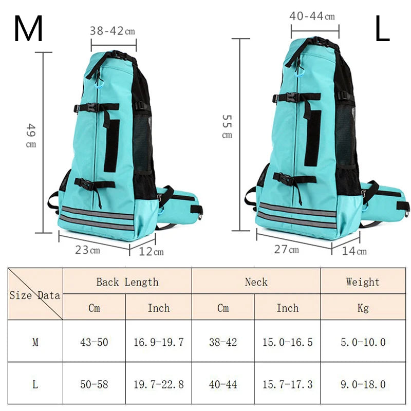 Breathable Pet Backpack Dog Carrier Bag with Waist Belt