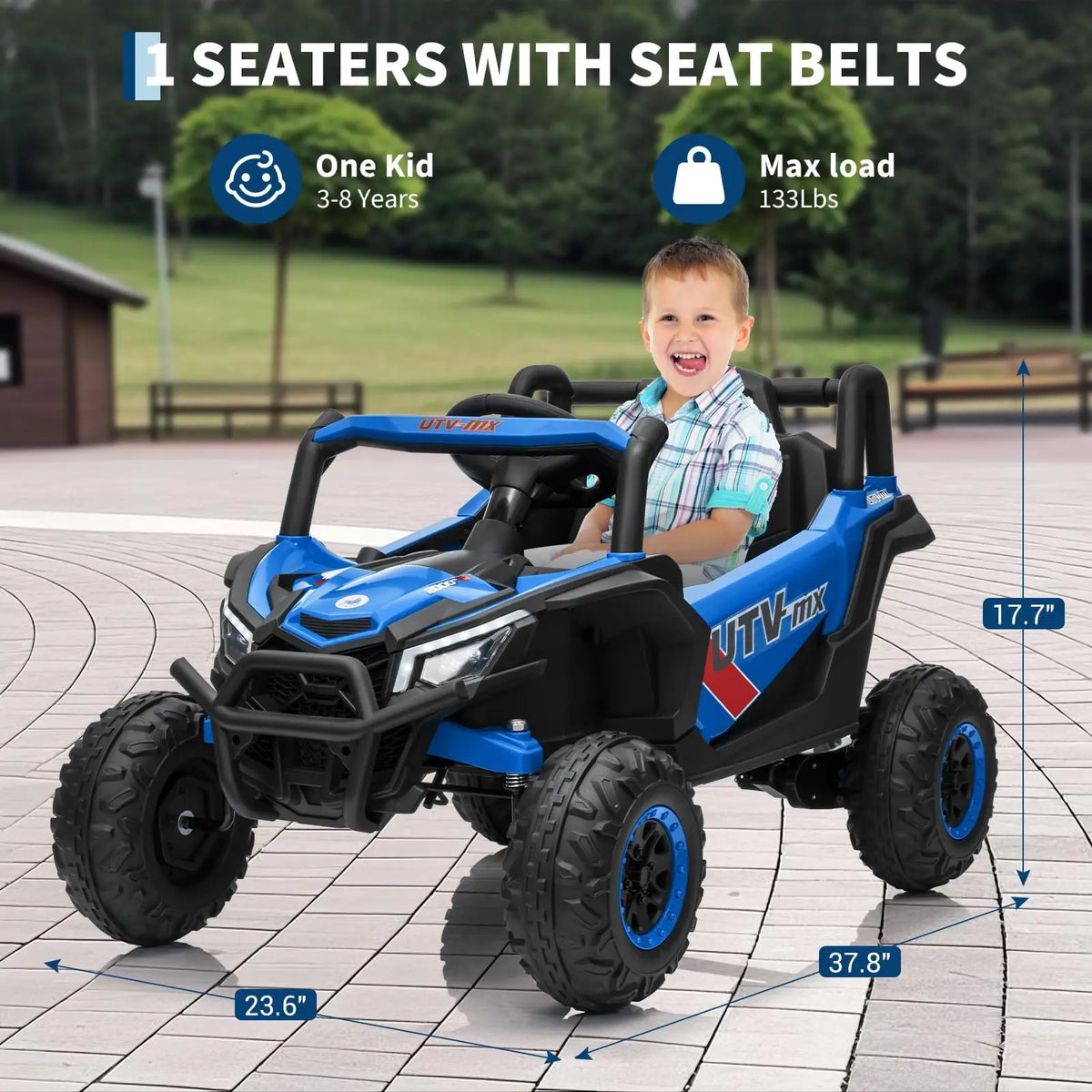 Kids 12V Electric Ride-On UTV Truck Toy with Remote Control