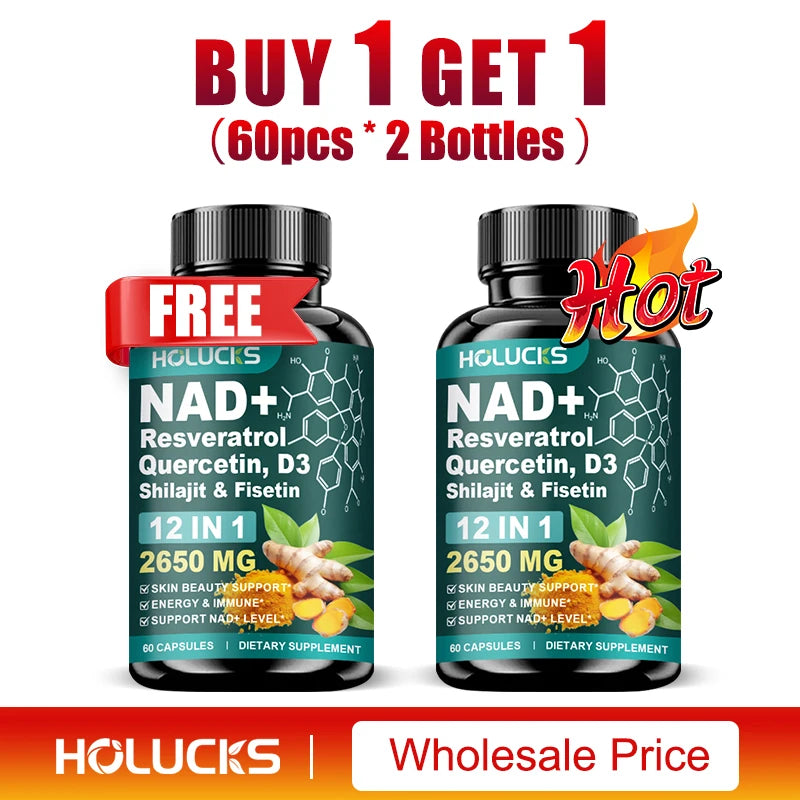 NAD+ Resveratrol Capsules Cell Repair Energy Immune Support