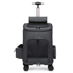 Large Capacity Pet Rolling Backpack Travel Carrier Suitcase