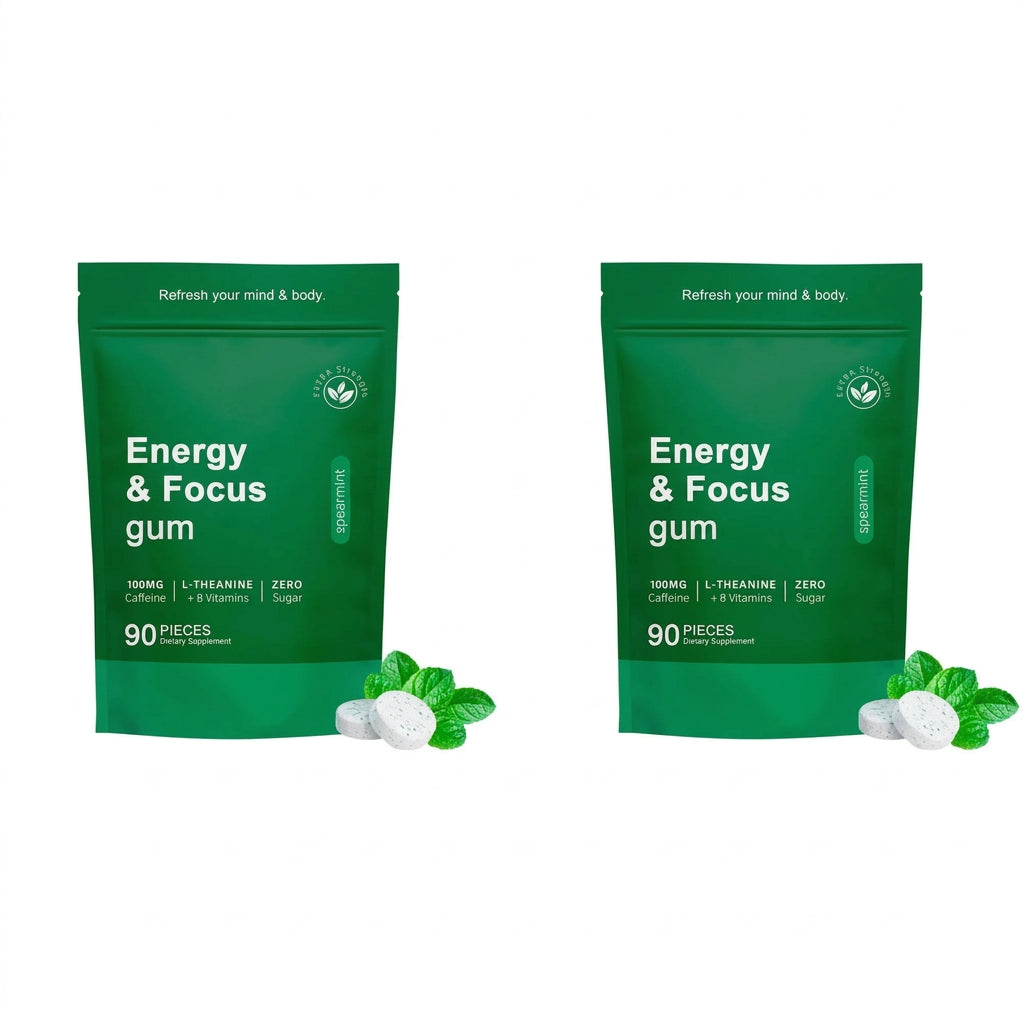 Energy and Focus Green Coffee Bean Caffeine L-Theanine Chewable Tablets