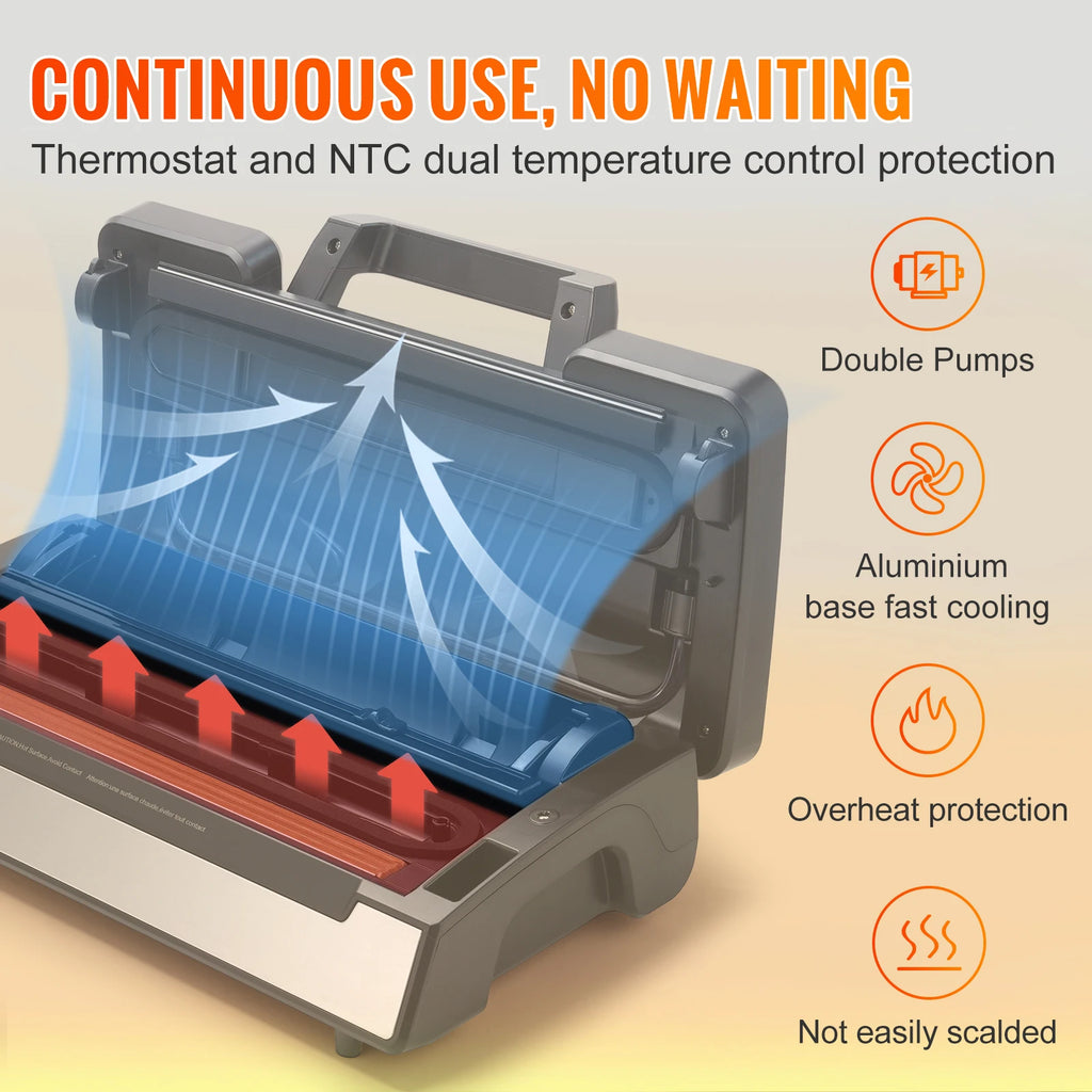 Electric Vacuum Sealer and Food Packaging Machine 130W