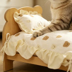 Wooden Bear Cat Bed for Cats
