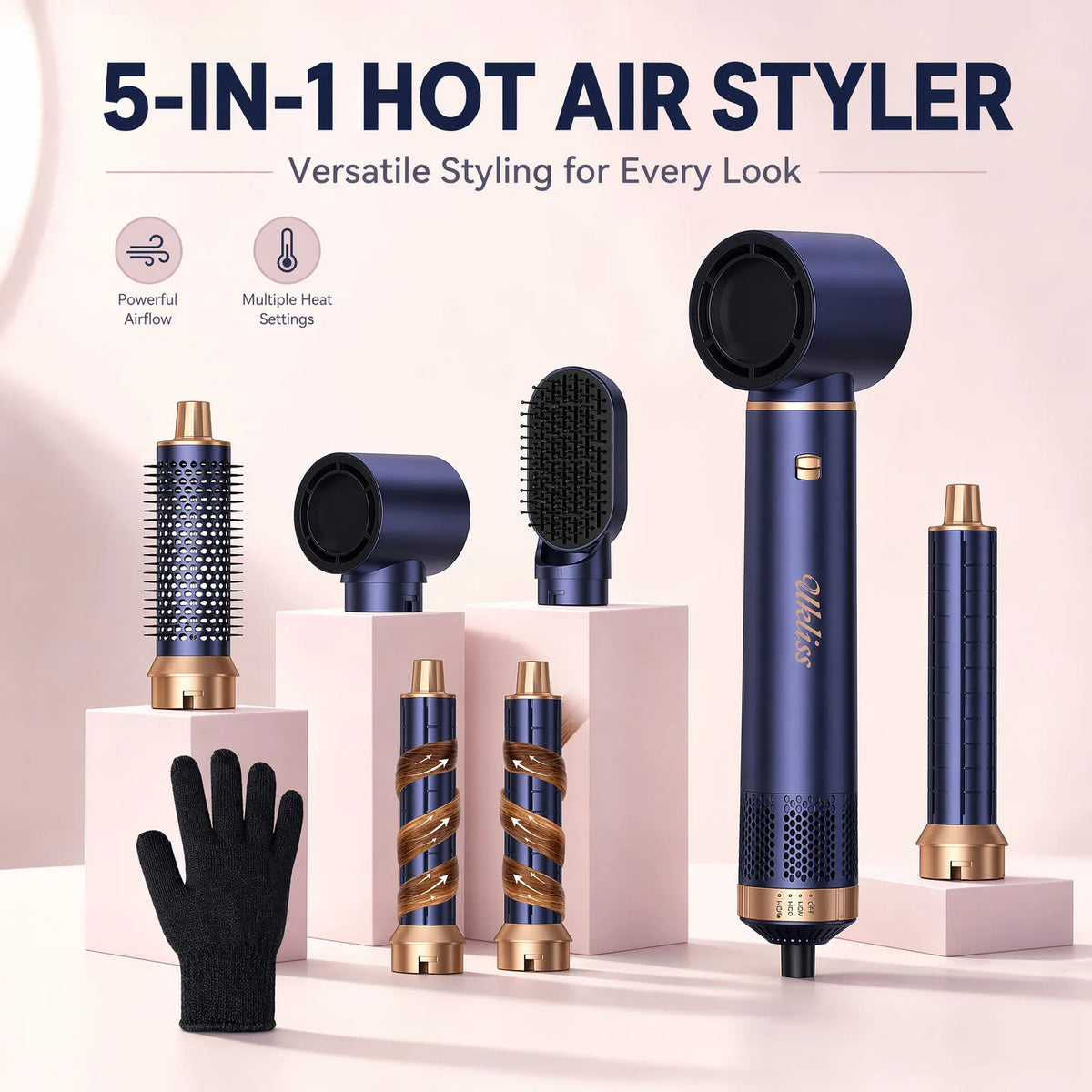 5-in-1 Hot Air Brush Hair Styling Set