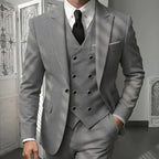 Men's Classic Slim Fit 3-Piece Suit Set