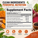 Turmeric Beet Root Complex Antioxidant Energy Supplement Capsules