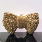 Women's Luxury Rhinestone Bow Wedding Evening Clutch Bag